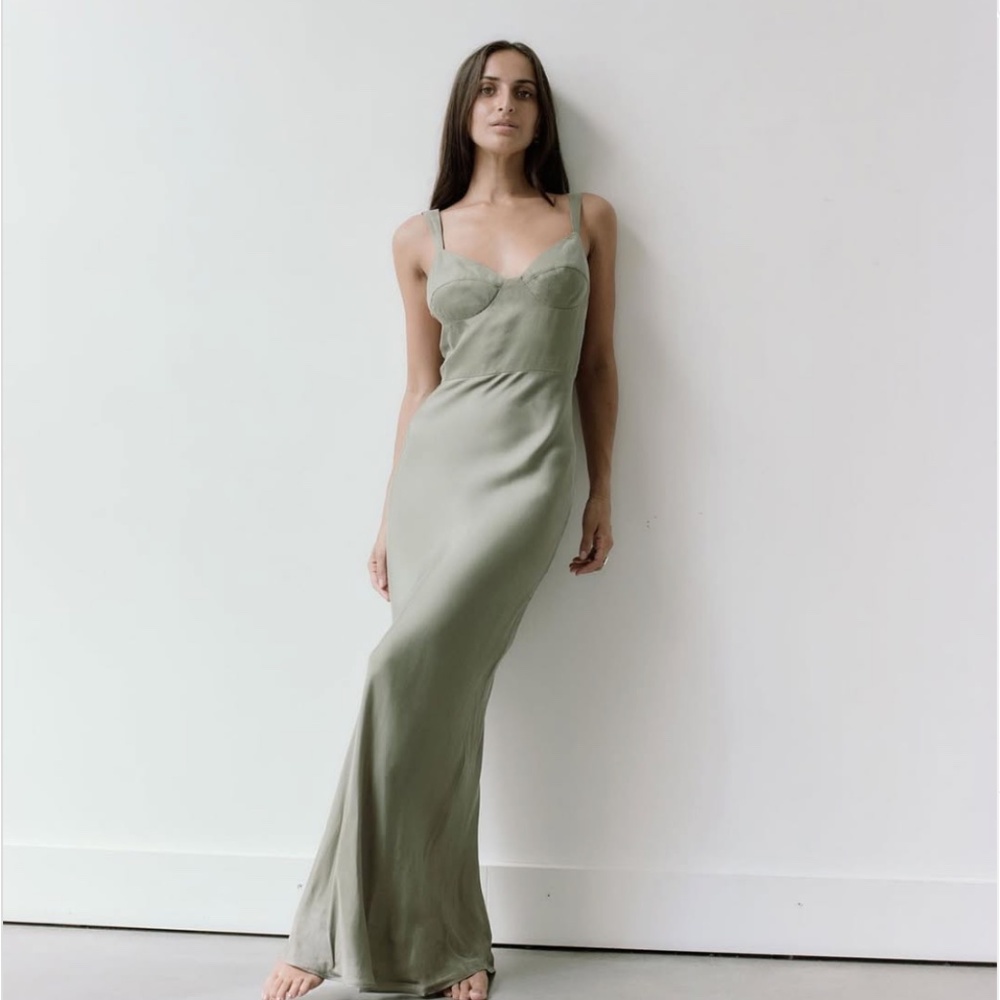 St Agni Peignoir Slip Dress - Castor Grey - S